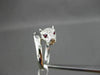 ANTIQUE .71CT DIAMOND & AAA RUBY 18KT WHITE GOLD ETOILE HANDCRAFTED PANTHER RING