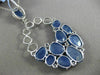 ANTIQUE MASSIVE 29.40CT DIAMOND & MULTI GEM 14KT WHITE GOLD HANGING PENDANT