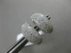 ESTATE WIDE .83CT DIAMOND 18KT WHITE GOLD 3D CLASSIC PAVE LEAF CLIP ON EARRINGS
