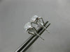 ESTATE WIDE .83CT DIAMOND 18KT WHITE GOLD 3D CLASSIC PAVE LEAF CLIP ON EARRINGS