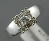 .32CT ROUND & BAGUETTE DIAMOND 14KT WHITE GOLD SQUARE FRIENDSHIP LOVE RING #1573