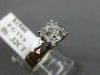 .32CT ROUND & BAGUETTE DIAMOND 14KT WHITE GOLD SQUARE FRIENDSHIP LOVE RING #1573