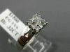 .32CT ROUND & BAGUETTE DIAMOND 14KT WHITE GOLD SQUARE FRIENDSHIP LOVE RING #1573