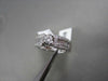 ANTIQUE .90CT DIAMOND 14K WHITE GOLD ROUND & BAGUETTE ENGAGEMENT FRIENDSHIP RING