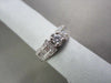 ANTIQUE .90CT DIAMOND 14K WHITE GOLD ROUND & BAGUETTE ENGAGEMENT FRIENDSHIP RING