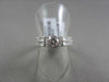 ANTIQUE .90CT DIAMOND 14K WHITE GOLD ROUND & BAGUETTE ENGAGEMENT FRIENDSHIP RING