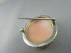 ANTIQUE 14K WHITE HAND CARVED LADY SHELL CAMEO W/ SOUTH SEA PEARLS PENDANT #2093