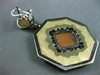 ANTIQUE .67CT DIAMOND & ORANGE AVENTURINE 18KT TRI COLOR GOLD FILIGREE EARRINGS