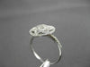 ESTATE WIDE .33CT DIAMOND 14KT WHITE GOLD OPEN FLORAL STAR COCKTAIL FUN RING