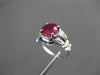 ANTIQUE WIDE 2.37CTW AAA RUBY & SAPPHIRE 14KT WHITE GOLD ENGAGEMENT RING #22129