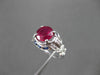 ANTIQUE WIDE 2.37CTW AAA RUBY & SAPPHIRE 14KT WHITE GOLD ENGAGEMENT RING #22129