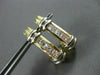 ESTATE .85CT DIAMOND 14K W &Y GOLD PRINCESS UMBRELLA HANGING EARRINGS 22mm #5415
