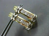 ESTATE .85CT DIAMOND 14K W &Y GOLD PRINCESS UMBRELLA HANGING EARRINGS 22mm #5415
