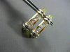 ESTATE .85CT DIAMOND 14K W &Y GOLD PRINCESS UMBRELLA HANGING EARRINGS 22mm #5415