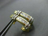 ESTATE .85CT DIAMOND 14K W &Y GOLD PRINCESS UMBRELLA HANGING EARRINGS 22mm #5415