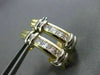 ESTATE .85CT DIAMOND 14K W &Y GOLD PRINCESS UMBRELLA HANGING EARRINGS 22mm #5415