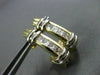 ESTATE .85CT DIAMOND 14K W &Y GOLD PRINCESS UMBRELLA HANGING EARRINGS 22mm #5415