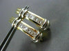 ESTATE .85CT DIAMOND 14K W &Y GOLD PRINCESS UMBRELLA HANGING EARRINGS 22mm #5415