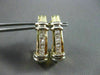 ESTATE .85CT DIAMOND 14K W &Y GOLD PRINCESS UMBRELLA HANGING EARRINGS 22mm #5415