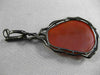 ANTIQUE MASSIVE 71.2CT DIAMOND SAPPHIRE AGATE 14K BLACK GOLD 3D HANGING EARRINGS