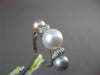 ANTIQUE .18CT DIAMOND 18KT WHITE GOLD AAA TRI COLOR NATURAL SOUTH SEA PEARL RING