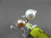 ANTIQUE .18CT DIAMOND 18KT WHITE GOLD AAA TRI COLOR NATURAL SOUTH SEA PEARL RING