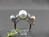 ANTIQUE .18CT DIAMOND 18KT WHITE GOLD AAA TRI COLOR NATURAL SOUTH SEA PEARL RING