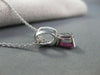 ANTIQUE 1.11CT DIAMOND & RUBY 14K WHITE GOLD PEAR SHAPE PENDANT STUNNING! #18421