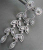 ANTIQUE 4.76CT DIAMOND MARQUISE & ROUND 14KT WHITE GOLD LEAF DROP EARRINGS 21686