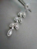ANTIQUE 4.76CT DIAMOND MARQUISE & ROUND 14KT WHITE GOLD LEAF DROP EARRINGS 21686