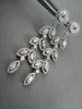 ANTIQUE 4.76CT DIAMOND MARQUISE & ROUND 14KT WHITE GOLD LEAF DROP EARRINGS 21686