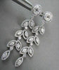 ANTIQUE 4.76CT DIAMOND MARQUISE & ROUND 14KT WHITE GOLD LEAF DROP EARRINGS 21686