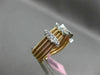 ESTATE WIDE .30CT DIAMOND 14KT WHITE & ROSE GOLD MULTI ROW ETOILE ROPE FUN RING