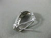 ESTATE WIDE .30CT DIAMOND 14K WHITE GOLD 3D ELONGATED MULTI ROW CLIP ON EARRINGS