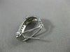 ESTATE WIDE .30CT DIAMOND 14K WHITE GOLD 3D ELONGATED MULTI ROW CLIP ON EARRINGS