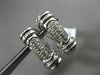 ESTATE WIDE .30CT DIAMOND 14K WHITE GOLD 3D ELONGATED MULTI ROW CLIP ON EARRINGS