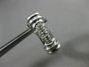ESTATE WIDE .30CT DIAMOND 14K WHITE GOLD 3D ELONGATED MULTI ROW CLIP ON EARRINGS