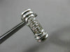 ESTATE WIDE .30CT DIAMOND 14K WHITE GOLD 3D ELONGATED MULTI ROW CLIP ON EARRINGS