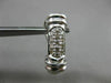 ESTATE WIDE .30CT DIAMOND 14K WHITE GOLD 3D ELONGATED MULTI ROW CLIP ON EARRINGS