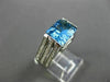 ANTIQUE LARGE 3.76CT DIAMOND AAA BLUE TOPAZ 14K WHITE GOLD ENGAGEMENT RING 27638
