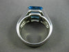 ANTIQUE LARGE 3.76CT DIAMOND AAA BLUE TOPAZ 14K WHITE GOLD ENGAGEMENT RING 27638