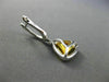 1.43CT WHITE & FANCY YELLOW DIAMOND 18KT GOLD TRILLION HALO HANGING EARRINGS