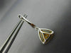 1.43CT WHITE & FANCY YELLOW DIAMOND 18KT GOLD TRILLION HALO HANGING EARRINGS