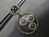 ESTATE LARGE 1.66CT DIAMOND 14K TWO TONE GOLD ETOILE CIRCULAR HANGING EARRINGS