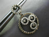 ESTATE LARGE 1.66CT DIAMOND 14K TWO TONE GOLD ETOILE CIRCULAR HANGING EARRINGS