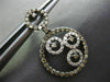 ESTATE LARGE 1.66CT DIAMOND 14K TWO TONE GOLD ETOILE CIRCULAR HANGING EARRINGS