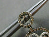 ESTATE LARGE 1.66CT DIAMOND 14K TWO TONE GOLD ETOILE CIRCULAR HANGING EARRINGS