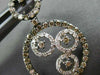 ESTATE LARGE 1.66CT DIAMOND 14K TWO TONE GOLD ETOILE CIRCULAR HANGING EARRINGS