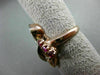 ANTIQUE LARGE 1.2CT OLD MINE DIAMOND & AAA RUBY 14K WHITE & ROSE GOLD RING 22916