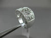 ESTATE WIDE .50CT DIAMOND 14KT WHITE GOLD 3D OPEN FILIGREE SEMI ETERNITY RING